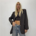 blazer over con bottone di chiusura aurelia